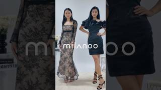 Pick your dress long or short 🖤👗💕 milanooirl blackdress [upl. by Eerac]