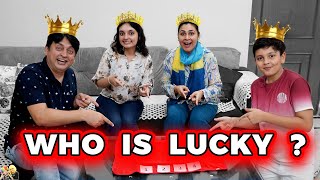 WHO IS LUCKY  Family Comedy Challenge  Aayu and Pihu Show [upl. by Meyers172]