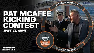 Army and Navy students attempt Pat McAfees Kicking Contest 🪖⚓️🏈  College GameDay [upl. by Haraz]