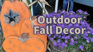 DIY Wooden Fall Outdoor Decor  Wood Pumpkin Cutouts [upl. by Nawyt]