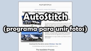 AutoStitch Software libre para unir fotografías [upl. by Farman663]