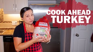 Cook Ahead Turkey  How to cook prep store and reheat your whole turkey one day before [upl. by Eisnyl539]