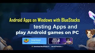 How to Run Android Apps on Windows with BlueStacks [upl. by Annej993]