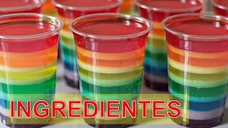 INGREDIENTES PARA HACER GELATINAS DE COLORES ESPECTACULARES [upl. by Montagna]