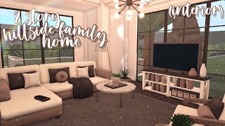 2 story hillside family home interior  full tour ♡  bloxburg speedbuild  luminto [upl. by Ariaz]