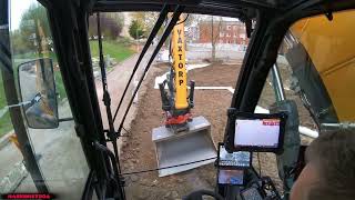 36 Liebherr 916 Compact with Rototilt RC5 doing rough grading curbs and ripping asphalt 😃💪 [upl. by Hctim918]