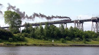 41 096 will auch mal rüber über die Rendsburger Hochbrücke [upl. by Enylecoj]