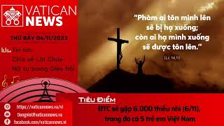 Radio thứ Bảy 4112023  Vatican News Tiếng Việt [upl. by Nanreit]