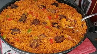 How to Cook Delicious Jollof Rice Very Simple and Quick Nigerian Jollof Rice Recipe With a Twist 😋 [upl. by Reimer529]