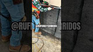 Cold process roof application ♠️ commercialroofing ruferosycorridos roofing construction BUR [upl. by Eanil]