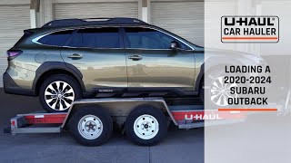 Loading a 20202024 Subaru Outback Onto a UHaul Car Hauler [upl. by Akimyt]