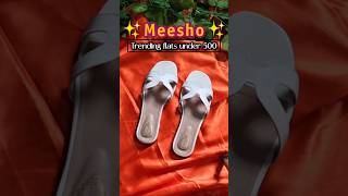 Meesho footwear under 500Trending white flats meesho shorts footwear [upl. by Nnasus]