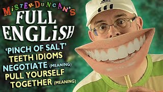 FULL ENGLISH lesson 28  Pinch of Salt  Negotiate  Teeth idioms  it or its and much more [upl. by Augustus]