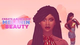 Create A Black Sim  Melanin Beauty  CC LIST [upl. by Llemej]