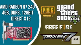 ASUS AMD RADEON R7 240 4GBDDR3128 GAMEPLAY2023 GTA5PUBGFREEFIRETEKKEN7 [upl. by Ayanej]