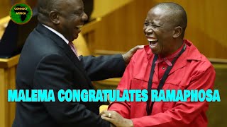 JULIUS MALEMA CONGRATULATES CYRIL RAMPAPHOSA [upl. by Kilar]