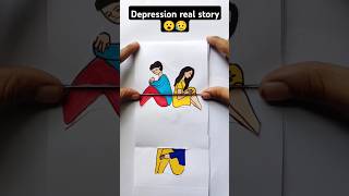 Depression real story 😥😮 storyart boyssadstory sadreality depression KhushiDrawingAcademy1 [upl. by Jeffcott]