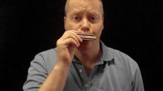 How to play famous blues boogie riff Harmonica lessons [upl. by Kryska599]