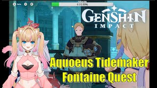 Fontaine Quest Aqueous Tidemaker Milameowz  Genshin Impact [upl. by Marden]