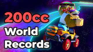 ALL 200cc DLC World Records Mario Kart 8 Deluxe [upl. by Jerold]