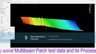 Multibeam Survey patch test data processing and Solving [upl. by Ahsienot]