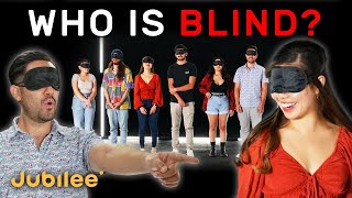 6 Sighted People vs 1 Secret Blind Person  Odd One Out [upl. by Astor]