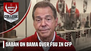 Alabama EARNED THE RIGHT to be here  Nick Saban on making CFP over FSU  CFP Selection Show [upl. by Leamhsi989]