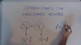 Operaciones con fracciones mixtas [upl. by Hillery207]