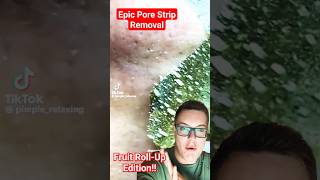 EPIC PORE STRIP REMOVAL  Fruit RollUp Blackhead Removal 😂 shorts [upl. by Frans849]