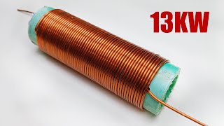 How to make Free Electric Energy 220v 13kw electric generator from table fan motor and copper wire [upl. by Attelrahs]