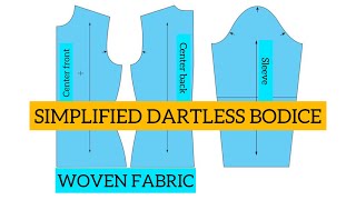 Simplified Dartless Bodice  Sleeve  Body Measurements  Cilla Si [upl. by Sidoney554]