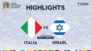 HIGHLIGHTS  Italia vs Israel  UEFA Nations League 2024  TUDN [upl. by Rosana379]