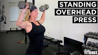 Standing Overhead Press Exercise Demonstration [upl. by Homere]