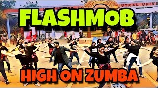 FlashMob  Utkal University  Bhubaneswar  High On Zumba [upl. by Suollecram]