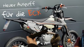 Neuer Auspuff für die EXC  DBKiller entfernen Akrapovic Carbon Slipon [upl. by Hsenid]