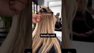 Extension Tips  How to install butterfly weft aka XO weft hairextensions hairtips [upl. by Tawsha]