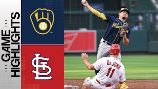 Brewers vs Cardinals Game Highlights 51623  MLB Highlights [upl. by Alletneuq]