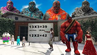 Franklin Take Hard Math Test With Shinchan Lava God Kamla and Pukki in GTA 5 [upl. by Assilim]