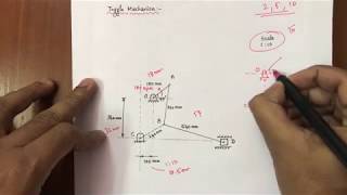 Velocity Analysis for Toggle Mechanism  Kinematics of Machinery KOM in Tamil [upl. by Ihsoyim]