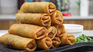 VEGETABLE SPRING ROLL HOW TO MAKE FRESH VEGETABLE SPRING ROLL  EASY SPRING ROLL RECIPE [upl. by Shae260]