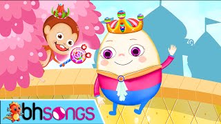 Humpty Dumpty lyrics song with lead vocal  Music For Kids  Ultra HD 4K Music Video [upl. by Idnahr945]