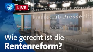 Alt gegen Jung – wie gerecht ist die Rentenreform  ARDPresseclub [upl. by Stacia]