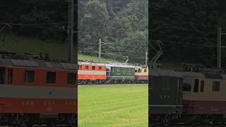 SBB Re44 GrünTee Und swiss express Ausfahft Balsthal train sbb trainspotting sbahn zug [upl. by Adnyleb55]