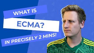 What is ECMA What is ECMA script  2min explanation of how ECMA is related to Javascript [upl. by Eidde413]