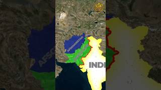 International Borders India Pakistan Map Through Animation  World Geography map geography upsc [upl. by Aramas72]