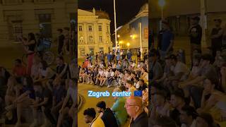 Zagreb center flag football play moment 🇪🇺💙🇭🇷 croatiatourism love football shortvideo views [upl. by Wertz68]