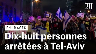 À TelAviv une manifestation contre le gouvernement de Benyamin Nétanyahou [upl. by Anyal665]