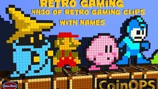 Retro video games Screensaver 4H30 of HD video [upl. by Bartolemo565]