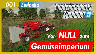 LS22  001  Zielonka  Von Null zum Gemüseimperium  Lets play premium edition gameplay Karotten [upl. by Elokyn]