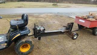 Riding mower Log SplitterTrailer Conversion [upl. by Assenev]